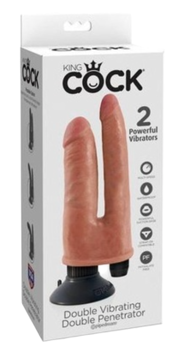 King Cock Double Vibrating – Doble placer, doble poder