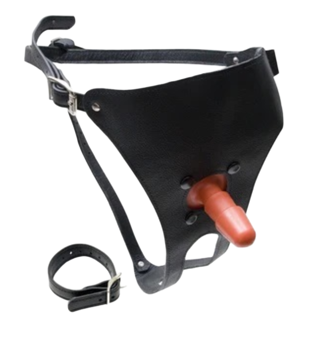 Vac-U-Lock Leather Ultra Harness con Plug – Mando total, sin distracciones